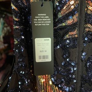 Size 3X prom dress multicolored sequins, long beautiful dress